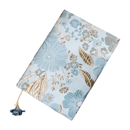 Protège-livre étui en tissu extensible bleu lavable - Housse de roman rigide