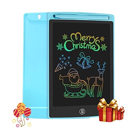 HOMESTEC Tablette d'écriture LCD colorée, Planche à Dessin de 8,5 Pouces Graphique Serrure à clé Écriture Manuscrite Doodle Pad Enfants Jouets Cadeaux pour garçons Filles (Bleu)