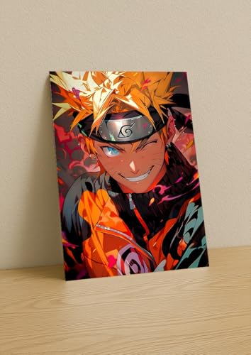 Image of NIJUKA Anime Printed Metal sheet Poster For Home And Room Decoration | For Anime Art Fans Boys And Girls (Naruto fan art collection)