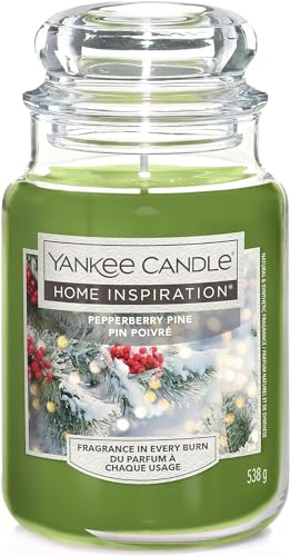 Yankee Candle Home Inspiration, Jar Candle, Pine Berries Fragrance, Gift Idea (Pine Berries, Large Jar)