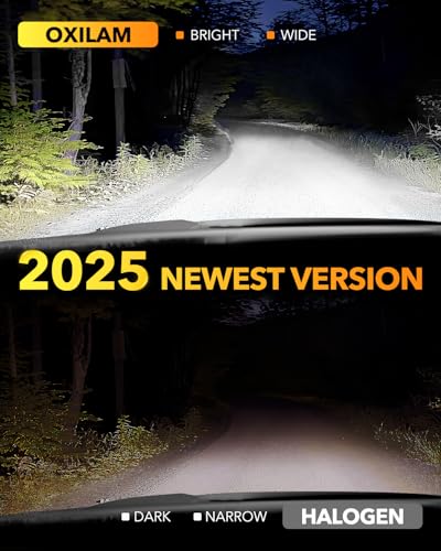 Image of OXILAM H4 9003 LED Bulbs, 700% Brighter, 32000LM Brighter Ultra-Bright, 1:1 Halogen Size, Plug N Play, Error Free No Flicker, No Adapter Required, Non-polarity, Pack of 2