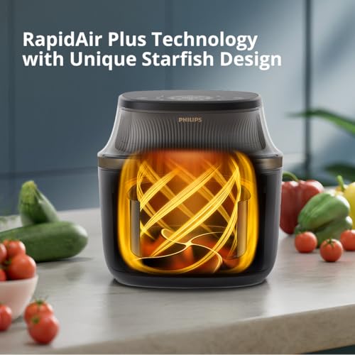 Image of Philips Air Fryer Oven 7.2L with See Through Window, 16-in-1 Functions: Airfry, Bake, Grill, Ferment for Curd & Dehydrate for Fruits, Airfryer with Touch Control & Rapid Air Plus for 360˚ Even Cooking