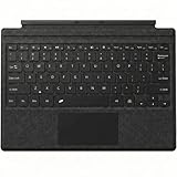  Clavier Bluetooth sans fil pour Microsoft Surface Pro 7/6/5/4/3, disposition américaine, couverture de type ultra-mince avec rétroéclairage LED 7 couleurs et pavé tactile multi-geste, batterie