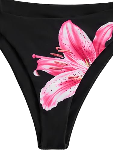 Image of RoseSeek Girl's 2 Piece Swimsuits Floral Gingham Halter Triangle Wireless Bikini Bathing Suit