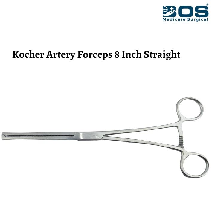 Image of Kocher Artery Forceps 8 Inch | Stainless Steel Surgical Hemostat Forceps for Clamping, Tissue & Blood Vessel Control in Medical Procedures