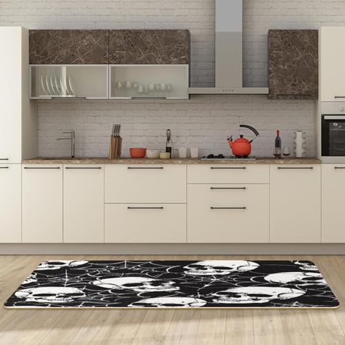 Tapetes de cocina antideslizantes VAPOKF lavables solucionan suelos húmedos juego negro 2 uds 3