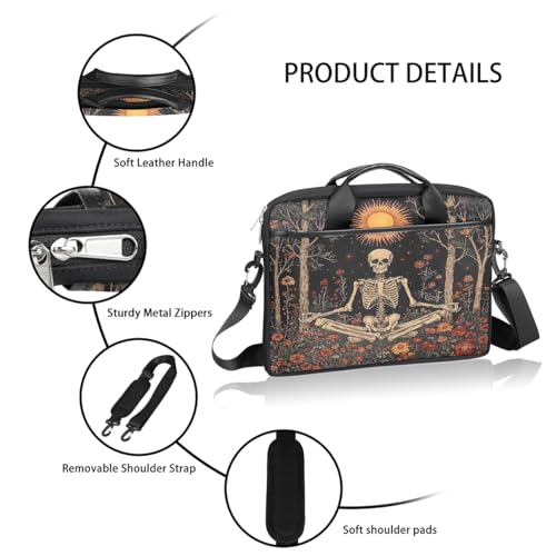 Bolsa para portátil con diseño boho de esqueleto 15 pulgadas miniatura 4