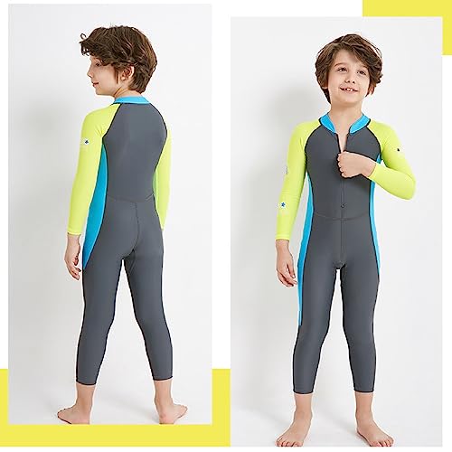 Roupa de banho para meninos de secagem rápida com costura fina e zíper frontal para o verão