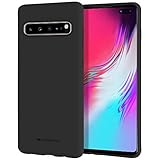 Goospery Soft Feeling Jelly for Samsung Galaxy S10 5G Case (2019) Silky Slim Bumper Cover (Black) S105G-SFJEL-BLK