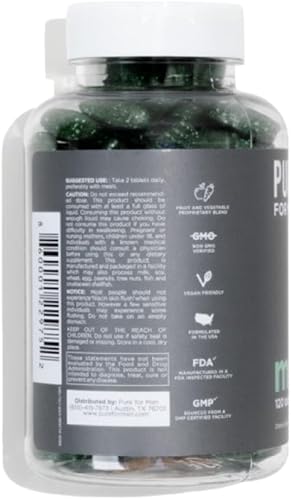 Miniatura 2 de Pure for Men Multivitamínico, 120 cápsulas y suplemento de desintoxicación de restablecimiento, 30 cápsulas