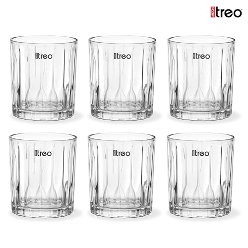 Image of Treo by Milton Linea Juice Tumbler I Premium Glass Set of 6 for Water, Cold Drink I Perfect for Home, Restaurants and Parties, 230 ml