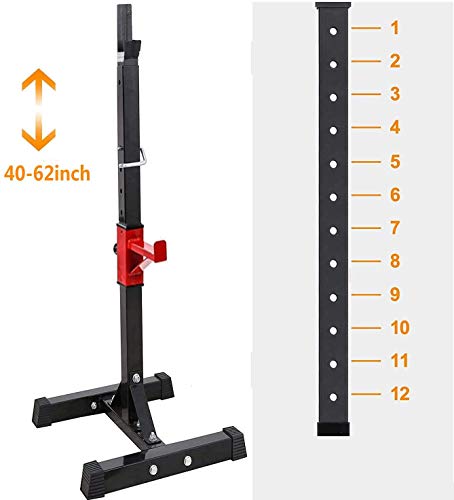Van Alderman Adjustable Squat Rack Multi-Function Barbell Rack Dip Stand Barbell Stand Weight Lifting Rack Home Gym Fitness Weight Lifting Bench Press Dipping Station