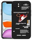 HEUHFUWA Cool Sports Shoes Pattern Phone Case Designed for iPhone 11 Case, Fit On and Off 85 Style Case Soft Silicone TPU Bumper Cover Compatible with iPhone 11 Case 6.1 inch Black