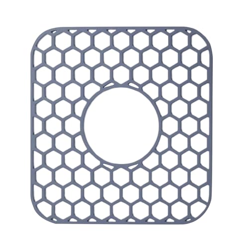 Tapete de fregadero, alfombrilla de silicona para fregadero, soporte antideslizante con drenaje medio y drenaje ultrarrápido, herramientas de cocina multifunción como protector de salpicaduras para