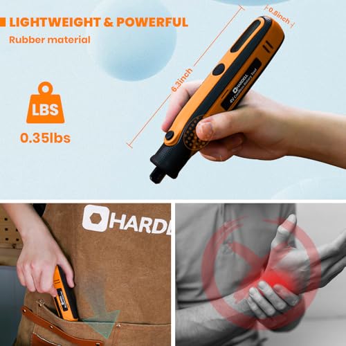Image of HARDELL Rotary Tool, 4V Mini Cordless Rotary tool Kit con 5 Speed Display, Rechargeable Rotary tool Set with 69 Accessories for Sanding, Grinding, Engraving, Polishing, Drilling, Cutting, DIY Crafting