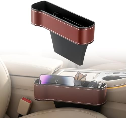 Car Seat Gap Filler Organizer, 2026 New Premium Leather Console O...