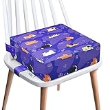 Toddler Booster Seat for Dining Table,4 Inches Washable Double Safer Straps Non-Slip Bottom Booster Seat Dining for kids, Portable Travel High Density Sponge Detachable Increasing Cushion for Child.