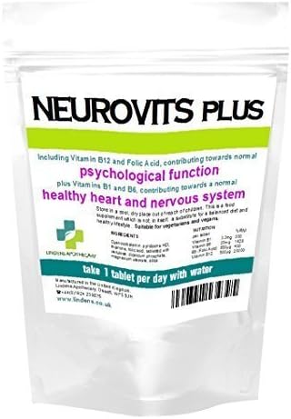Neurovits Plus (Vitamins B1 B6 B12 & Folic Acid) 1000 Tablets by Lindens Apothecary