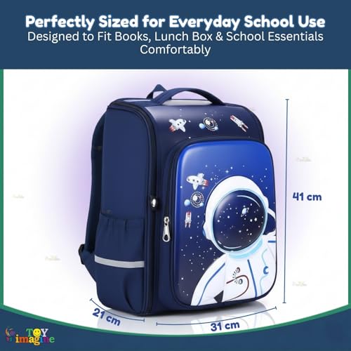 Image of Toy Imagine Kids School Bag for Boys & Girls | 180 Zipper Lightweight Large Capacity School Backpack | 3D Cartoon Design | Comfortable School Bag (Age 7-14 Years)