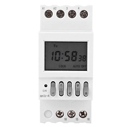 Timer Switches,Nkg-4 Programmable Timer Switch Din Rail Timing Control Switch Ac220V 3A #TOP8