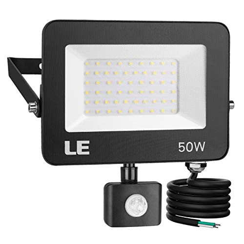 LE 50W 5000lm LED Security Lights Motion Sensor Light Outdoor, Super Bright Flood
