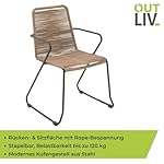 OUTLIV. Maranello Stapelsessel Stahl Rope Anthrazit Taupe