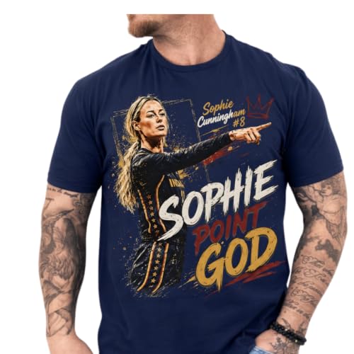 Sophie Pointing Point God Shirt Sophie Cunningham Shirt (US Alpha X-Large Regular Regular Navy)