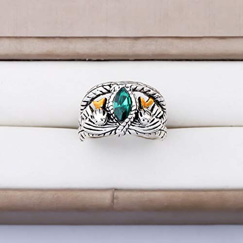 FAADBUK Aragon Rings Jewelry LOTR Aragon's Green Stone Rings 8 to 11 Aragon Snake Gothic Rings(Size - 10)4