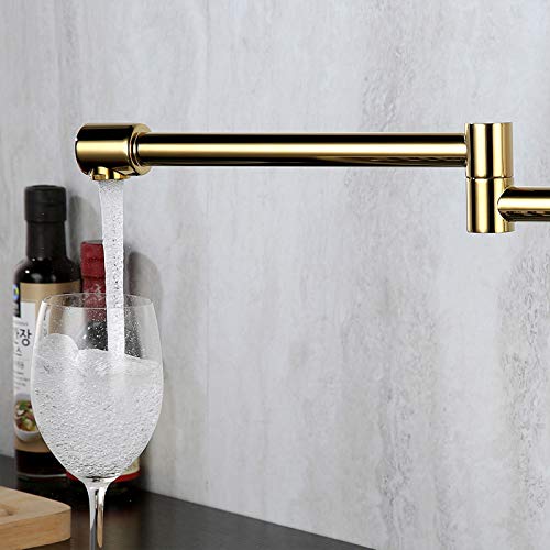 Robinet d'Évier de Cuisine Extensible Pliant et Mitigeur Laiton - 5