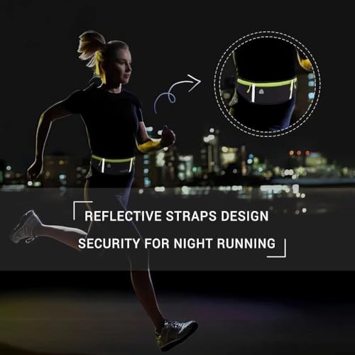 Image of Running Belt with Waterproof Adjustable Elastic Strap, Sweatproof waistpacks with Large Capacity, Perfect for Running and Outdoor Activities, Black, One Size, Sports (Running Belt Purple)