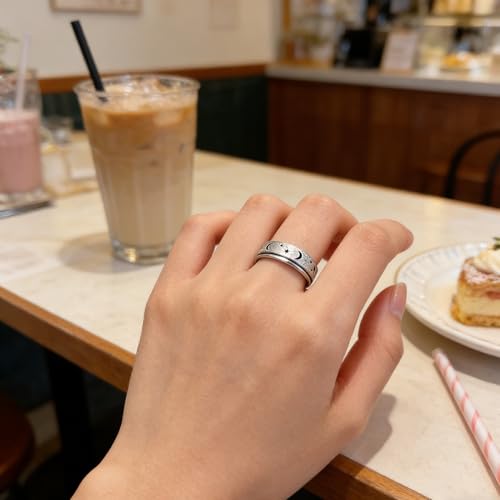 Bague rotative brillante pour adulte un bijou symbole de sérénité