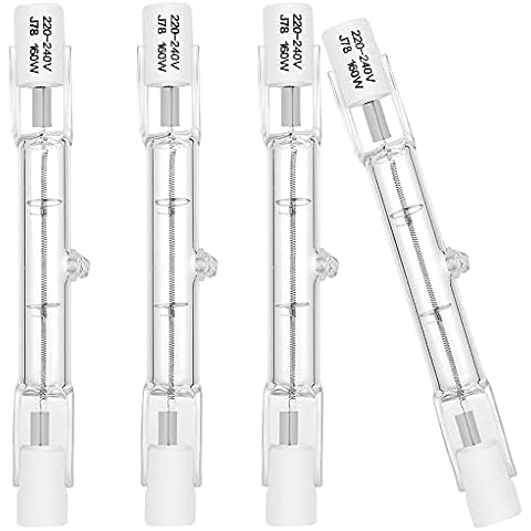 EKSAVE Halogenlampen R7s 78mm 80W Halogenstablampe 230V 2700K Warmweiß 1530LM Dimmbar Cover