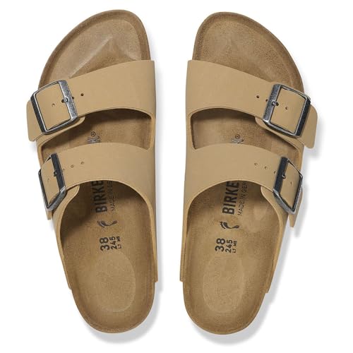 Birkenstock Unisex Arizona BS Birko-Flor Latte Cream Sandals 7 W / 5 M US2