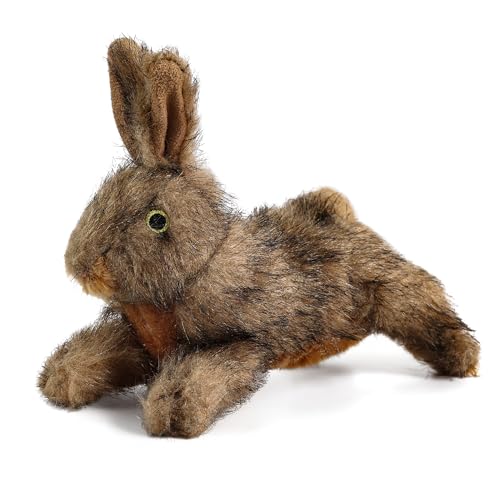 ALL FOR PAWS Squeaky Dog Toys Dog Stuffed Animal Toys Plush Toy for Small Medium Large Dogs Puppy Chew Toy with Squeaker Brown Rabbit-S