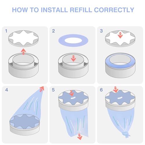 Image of Diaper Pail Refills Compatible with Bellababy Diaper Pails Lavender Scent, 8 Pack(270 inches /pcs)