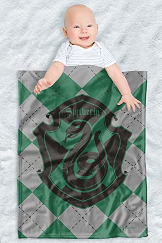 Image of Harry Potter Lightweight Baby Blanket, 30"X40", Slytherin Sigil Unisex for Infants Girls & Boys