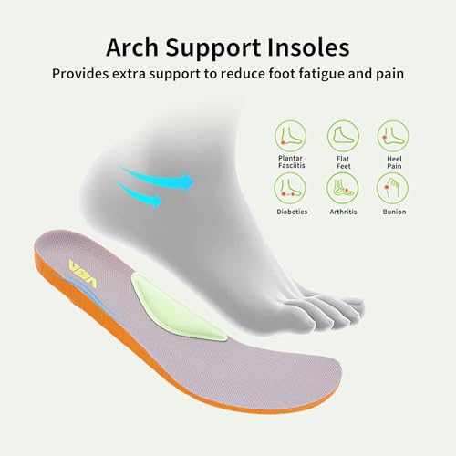 Image of Wide Toe Box Shoes Women Arch Support Walking Shoes for Plantar Fasciitis Wide Width Orthotic Tennis Sneakers