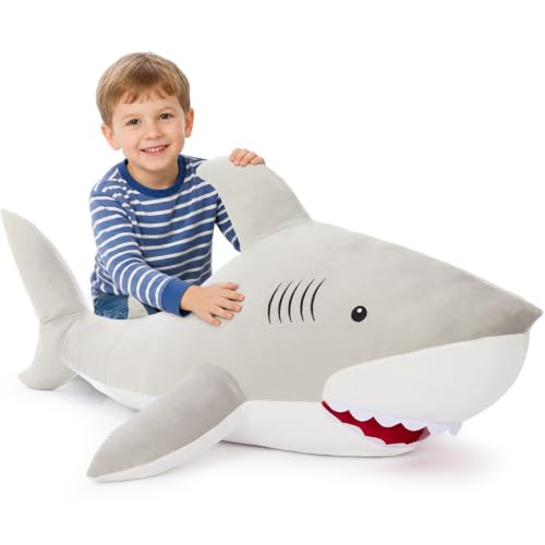 Image of MorisMos Giant Shark Stuffed Animal, 47 inch Large Shark Plush
