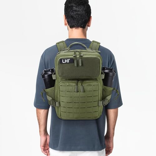 Image of LHI Tactical Military Backpack for Men 25L /45L Large Molle Army Assault Pack 3 Day Hiking Rucksack With Bottle Holder