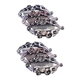 VALICLUD 6 piezas Pinzas de Pelo Retro Vintage Clips de Plástico para Coleta Diseño Pez y Plátano Accesorios Resistentes para Tipo de Cabello Fiesta y Boda