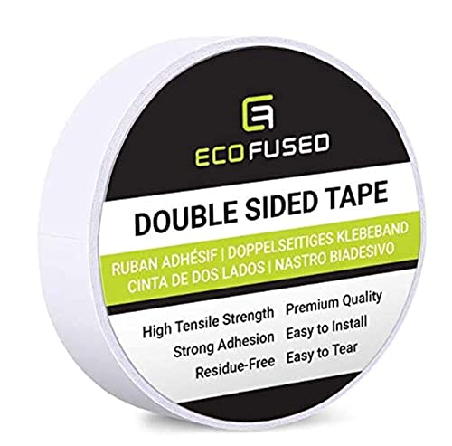 Eco-Fused Nastro Biadesivo Premium – Larghezza: 20 Mm – Lunghezza: 25 M – Per Bricolage, Fai Da Te E Ufficio – Rapido E Semplice Da Usare Su Carta, Ve