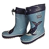 maximo Gummistiefel Wal Stulpe, Jerseyfutter, Fotoprint, Reflekt 3M