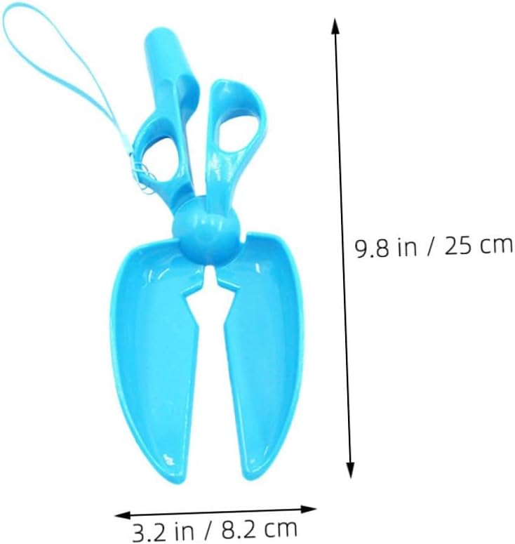 BESPORTBLE Portable Dog Poop Scooper and Waste Picker Clip, Handheld Pet Pooper Scooper with Scissor-Style Design, Lightweight Plastic for Yard Walks and Outdoor Cleanup, 2pcs (Pink + Blue) image 2