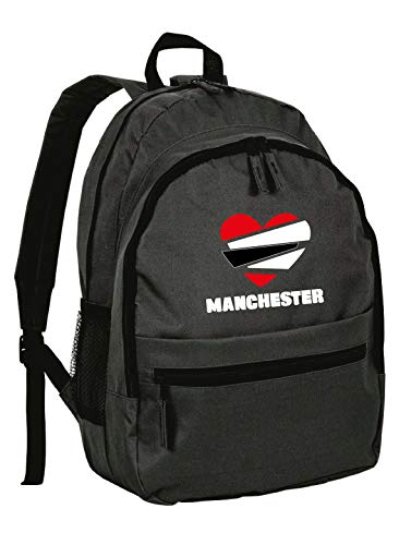 Mochila Manchester UK  talla única  de piel sintética  con bolsillos con cremallera