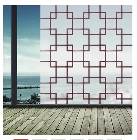 Image of SUNBIRD Window Privacy Film, Decorative Stained Glass Window Film, Frosted Window Tinting Film for Home, House Door Glass ('12 X 78' INCHES, Black Desert)