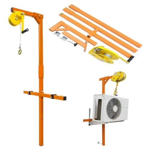 Elevador de instalación Aire Acondicionado,Polipasto Instalación y Mantenimiento para instalación de Aire Acondicionado,Fácil de Usar,10m 150kg