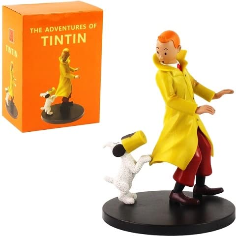 Tintin and Snowy Dog Official 18 CM PVC Model Toys Figurine for Collection, Birthday Gifts for Kids