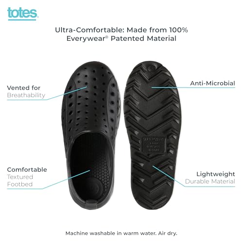 totes Unisex-Child Unisex-Child Everywear Lightweight Waterproof Contoured Splash and Play Eyelet Sneaker Sandals2