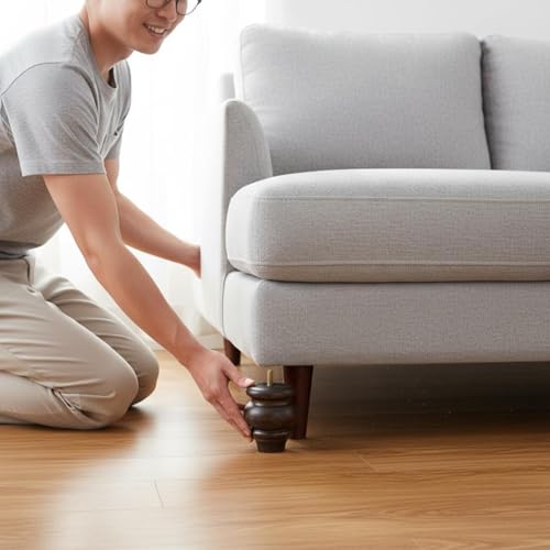 Patas de madera estables de 9 cm para reforzar la base de tus muebles 6