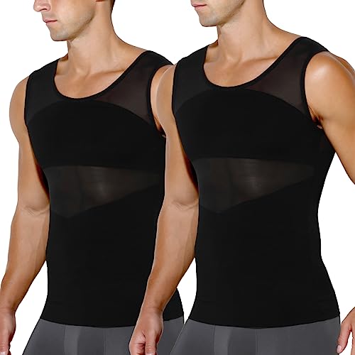 XIALIANT ZX All-in-One Men's Compression Shirt - Body Shaper for Gym, Office & Social Events | Chest & Stomach Control